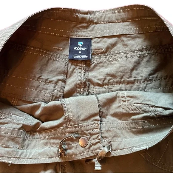 🤠 SOLD 🤠 Kuhl Womens Size 6 Khaki Capri Cargo Stretch Hiking Kontra - Picture 6 of 9